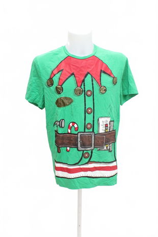 Pánské tričko F&F s potiskem, barva zelená, velikost XL