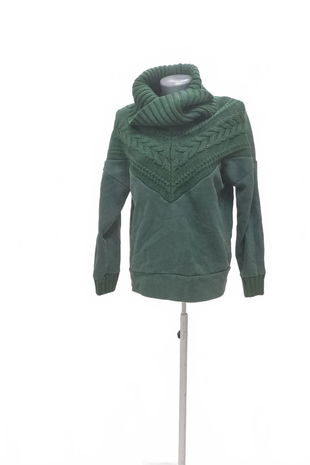 Dámska mikina Reserved bez potlače, farba zelená, veľkosť S