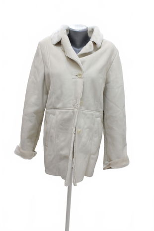 Dámsky zimný kabát Marks & Spencer, farba biela, veľkosť 40