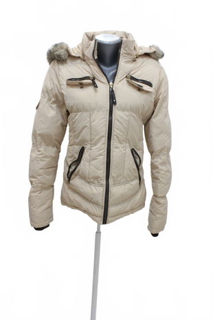 Dámska zimná bunda Gate, farba béžová, veľkosť 38