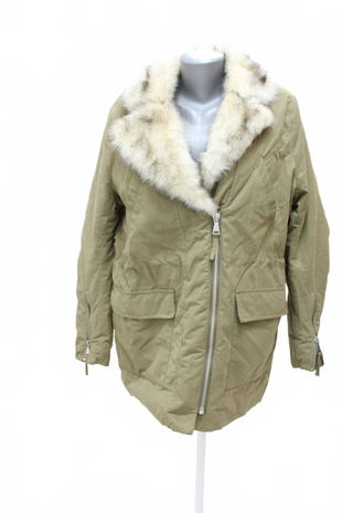 Dámska zimná bunda H&M, farba khaki, veľkosť 40