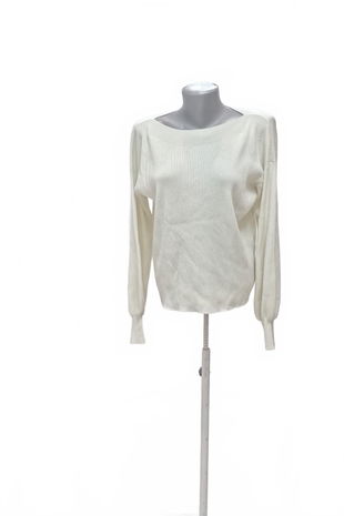 Dámsky sveter Camaieu, farba biela, veľkosť L