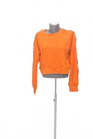 Dámska mikina Mshll Girl s potlačou, farba oranžová, veľkosť M