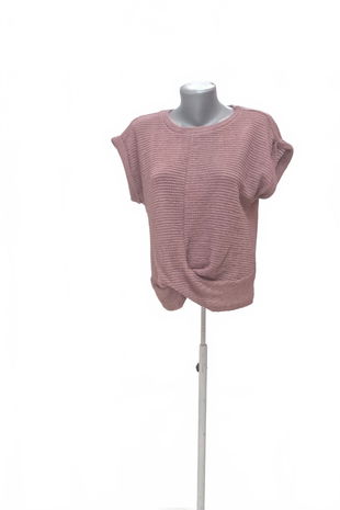 Dámske tričko Shein bez potlače, farba ružová, veľkosť 38