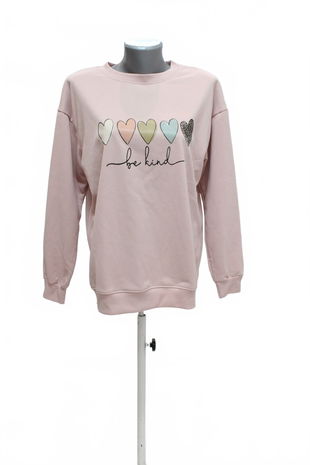 Dámska mikina Genesis s potlačou, farba ružová, veľkosť S