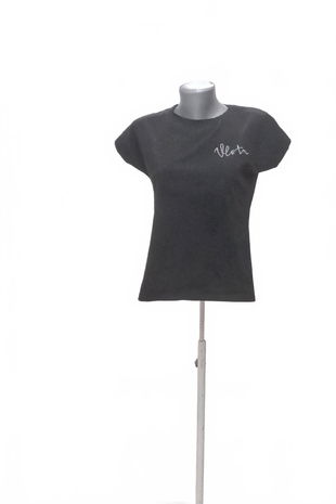 Dámske tričko Genesis s potlačou, farba čierna, veľkosť M