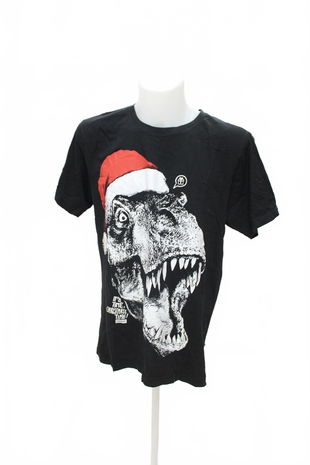 Pánske tričko Cropp s potlačou, farba čierna, veľkosť L