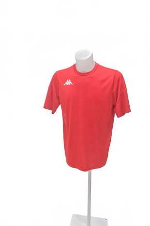 Pánske tričko Kappa bez potlače, farba červená, veľkosť L