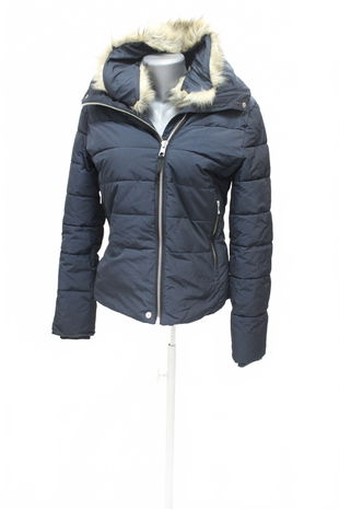 Dámska zimná bunda Bershka, farba modrá, veľkosť M