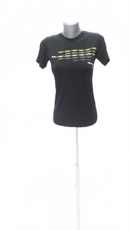 Damen -T-ShirtPumamit Aufdruck,farbeschwarz,größeS