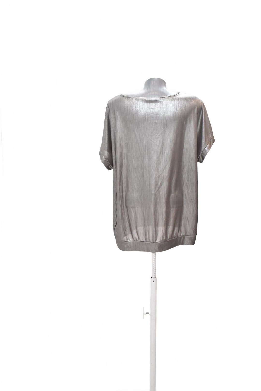 Damen -T-ShirtCamaieuohne Aufdruck,farbegrau,größeL