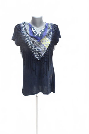 Damen -T-ShirtDesigualohne Aufdruck,farbegemustert,größeM