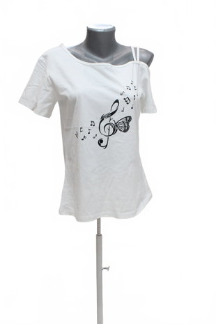 Damen -T-ShirtGenesismit Aufdruck,farbeweiss,größeS