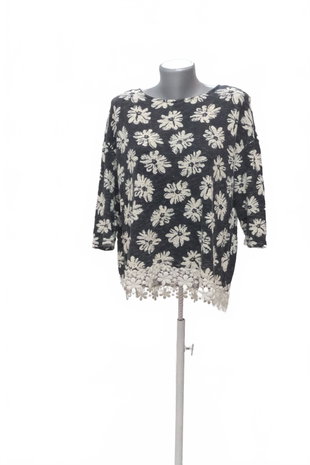 Damen -T-ShirtGeorgeohne Aufdruck,farbegeblümt,größeM