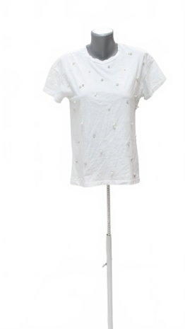 Damen -T-ShirtStradivariusohne Aufdruck,farbeweiss,größeXS