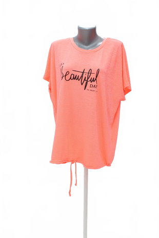 Damen -T-ShirtJaninamit Aufdruck,farberute,größe48