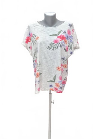 Damen -T-ShirtTom Tailorohne Aufdruck,farbegeblümt,größe2XL