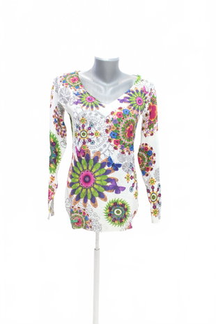 Damen -T-ShirtDesigualohne Aufdruck,farbegeblümt,größeM