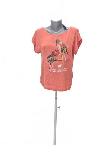 Damen -T-ShirtEsmaramit Aufdruck,farberot,größeS