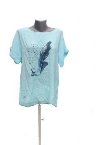 Damen -T-ShirtGenesisohne Aufdruck,farbeblau,größe3XL