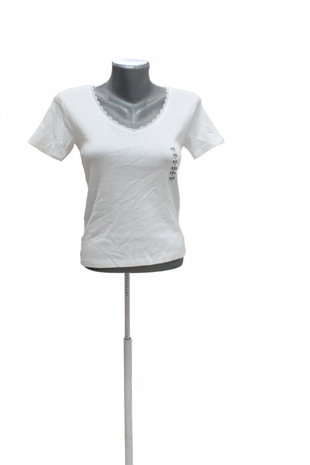 Damen -T-ShirtSinsayohne Aufdruck,farbeweiss,größe2XS