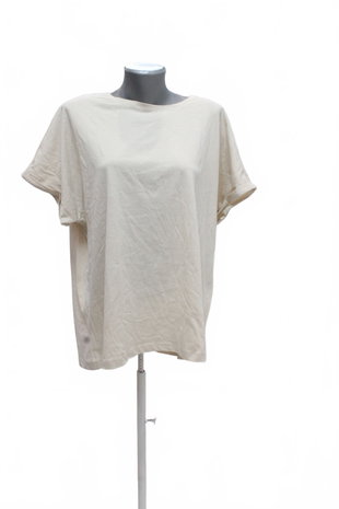Damen -T-ShirtJaninamit Aufdruck,farbebeige,größeXL