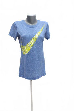 Damen -T-ShirtNikemit Aufdruck,farbeblau,größeS