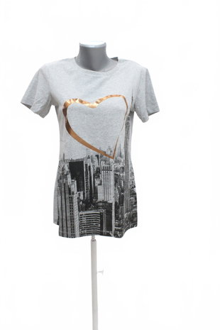 Damen -T-ShirtTchibomit Aufdruck,farbegrau,größe36