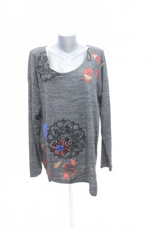 Damen -T-ShirtDesigualohne Aufdruck,farbegemustert,größe2XL