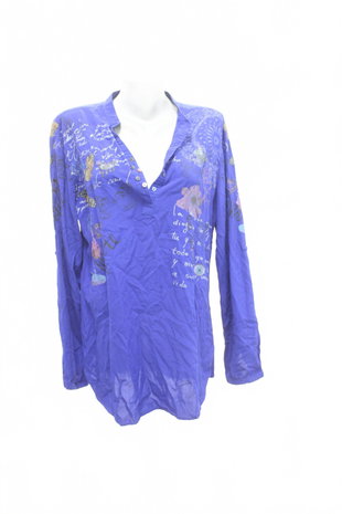 Damen -T-ShirtDesigualohne Aufdruck,farbeblau,größeXL