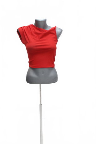 Damen -T-ShirtAmisuohne Aufdruck,farberot,größeS