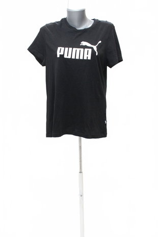 Damen -T-ShirtPumamit Aufdruck,farbeschwarz,größeL