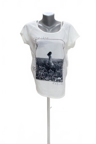 Damen -T-ShirtOrsaymit Aufdruck,farbeweiss,größeL