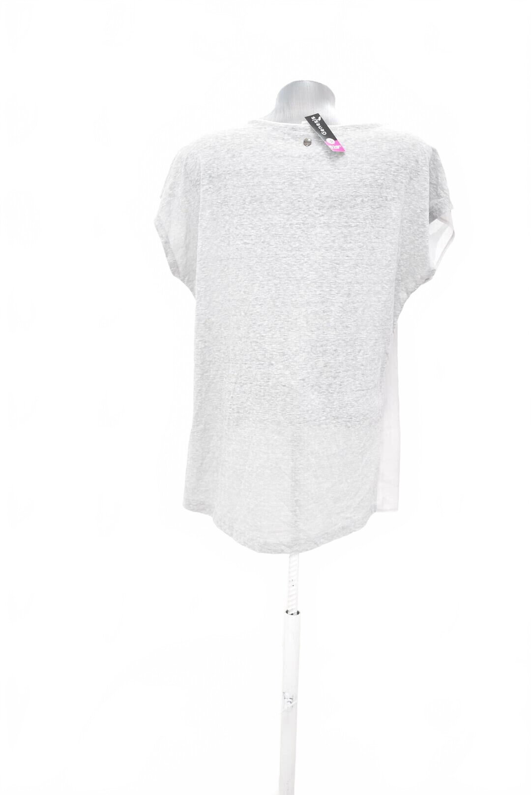 Damen -T-ShirtTaifunmit Aufdruck,farbegrau,größeM