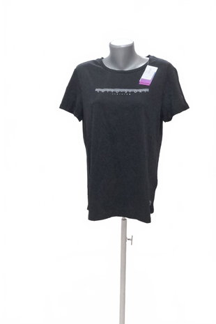 Damen -T-ShirtLottomit Aufdruck,farbeschwarz,größeXL