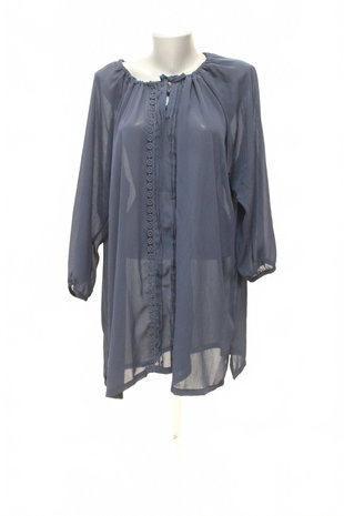 Damen -T-ShirtEsmaraohne Aufdruck,farbeblau,größe56