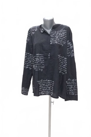 Damen -T-ShirtGenesismit Aufdruck,farbeschwarz,größe3XL
