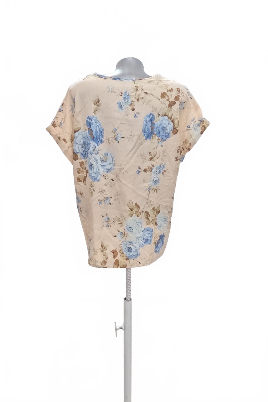 Damen -T-ShirtSheinohne Aufdruck,farbegeblümt,größeL