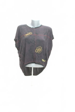 Damen -T-ShirtDesigualohne Aufdruck,farbegemustert,größeL