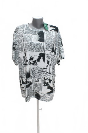 Damen -T-ShirtSheinohne Aufdruck,farbegemustert,größe2XL