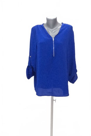 Damen -T-ShirtSheinohne Aufdruck,farbeblau,größeXL