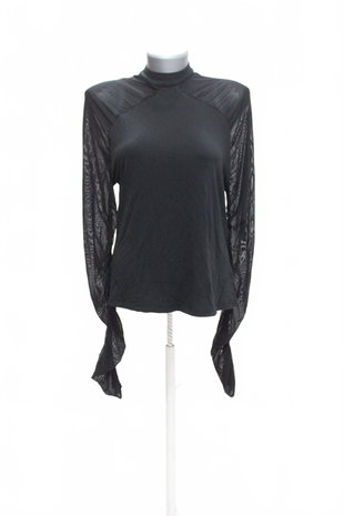 Damen -T-ShirtSheinohne Aufdruck,farbeschwarz,größe44