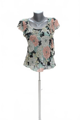 Damen -T-ShirtH&Mohne Aufdruck,farbegeblümt,größe36