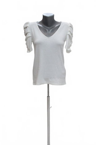 Damen -T-ShirtMangoohne Aufdruck,farbeweiss,größeS