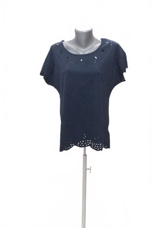 Damen -T-ShirtCamaieuohne Aufdruck,farbeblau,größeM