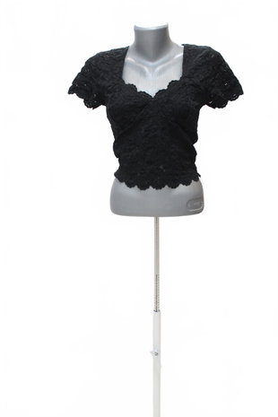 Damen -T-ShirtAmisuohne Aufdruck,farbeschwarz,größeS