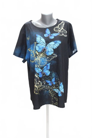 Damen -T-ShirtGenesismit Aufdruck,farbeschwarz,größeL