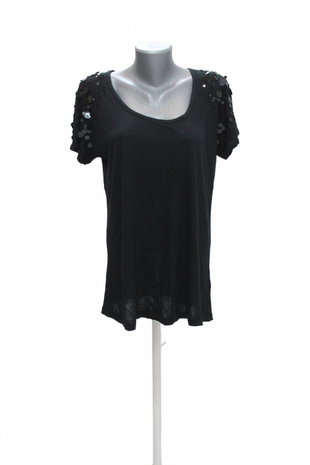 Damen -T-ShirtPapayaohne Aufdruck,farbeschwarz,größe44
