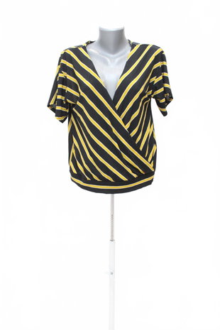 Damen -T-ShirtCamaieuohne Aufdruck,farbegestreift,größeL