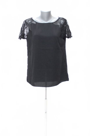 Damen -T-ShirtH&Mohne Aufdruck,farbeschwarz,größe46